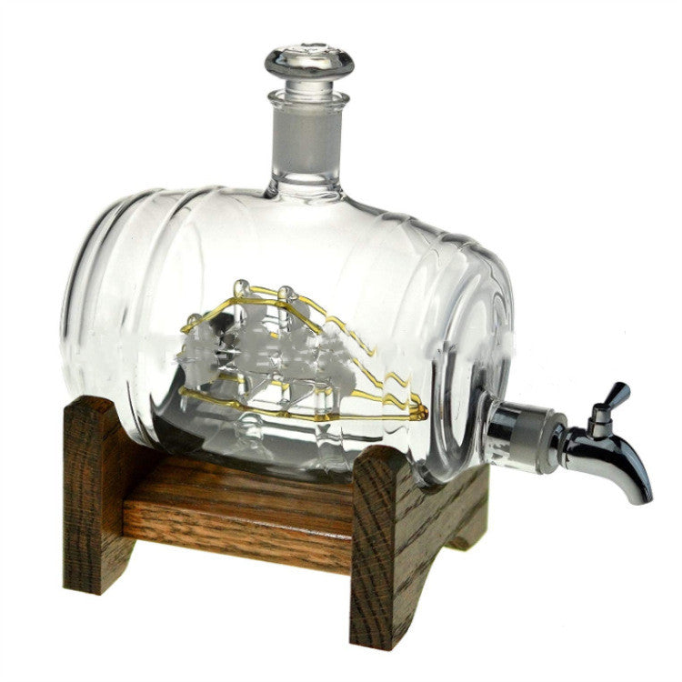 Weinfass Dekanter mit Zapfhahn, 1000ml – Bild 3 | LuxeStyle