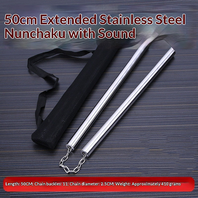 Nunchaku aus Edelstahl, 50 cm