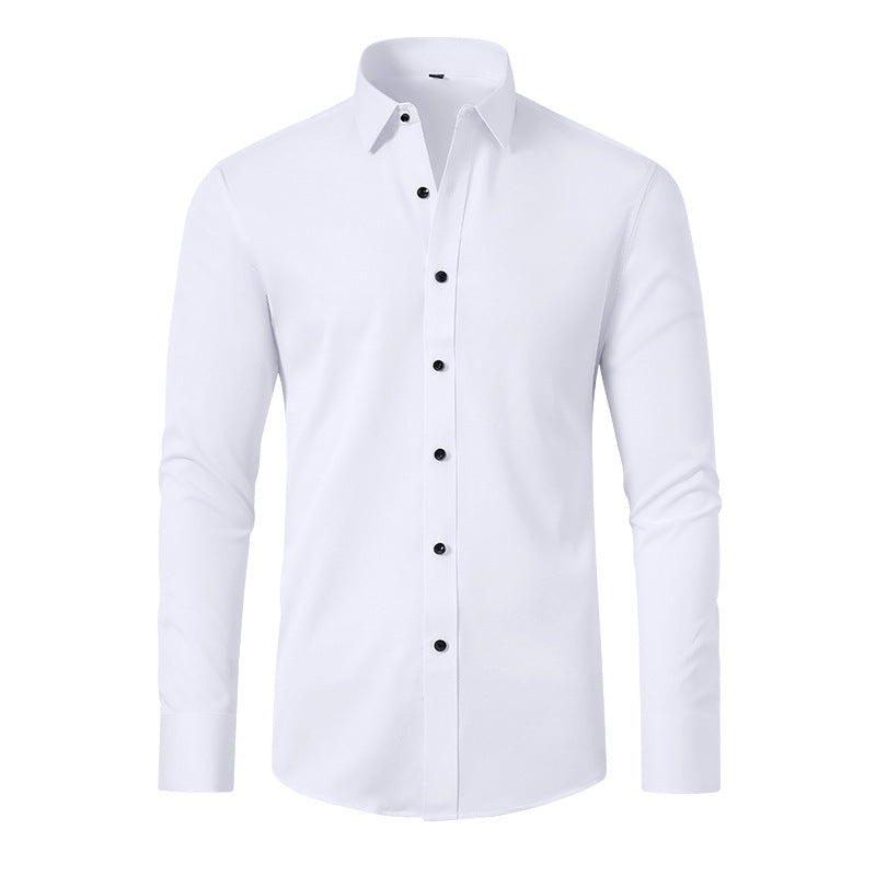 Elastisches Langarmhemd für Herren – Bild 6 | LuxeStyle