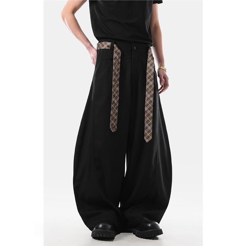 Vintage Relaxed-Fit Stoffhose für Herren