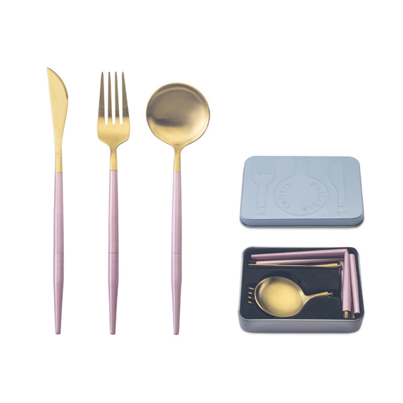 Tragbares Besteck-Set aus Edelstahl – Bild 20 | LuxeStyle