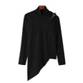Herren Mock-Neck Stretch Sport-Shirt Langarm
