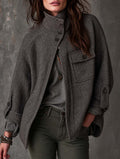 Oversized Fischgrat-Wollmantel für Damen – Bild 5 | LuxeStyle
