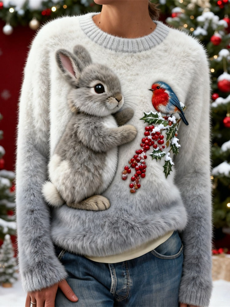 Kapuzenpullover mit Weihnachtsmuster für Damen | LuxeStyle