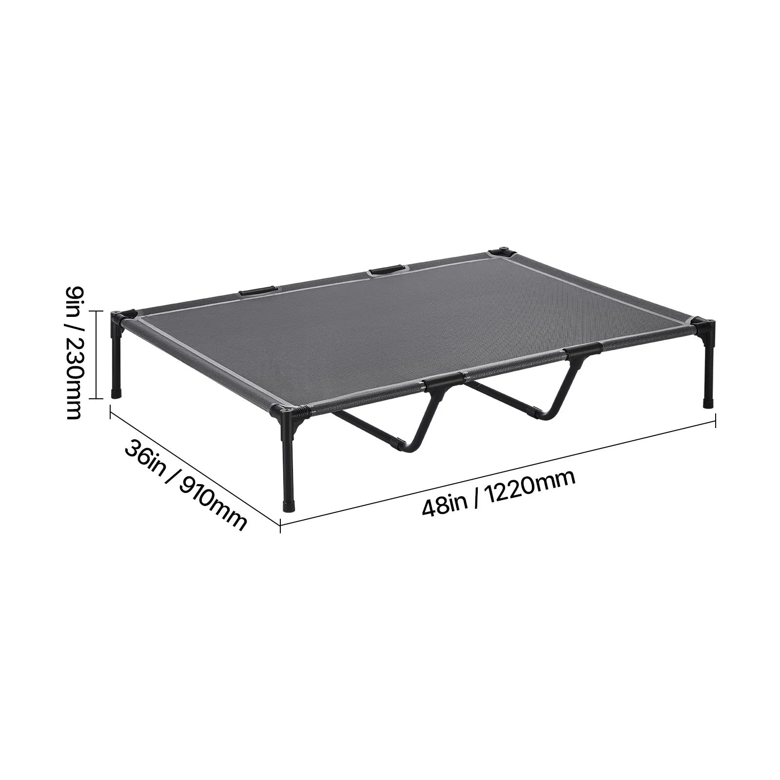Erhöhtes Hundebett XL für grosse Hunde, Grau