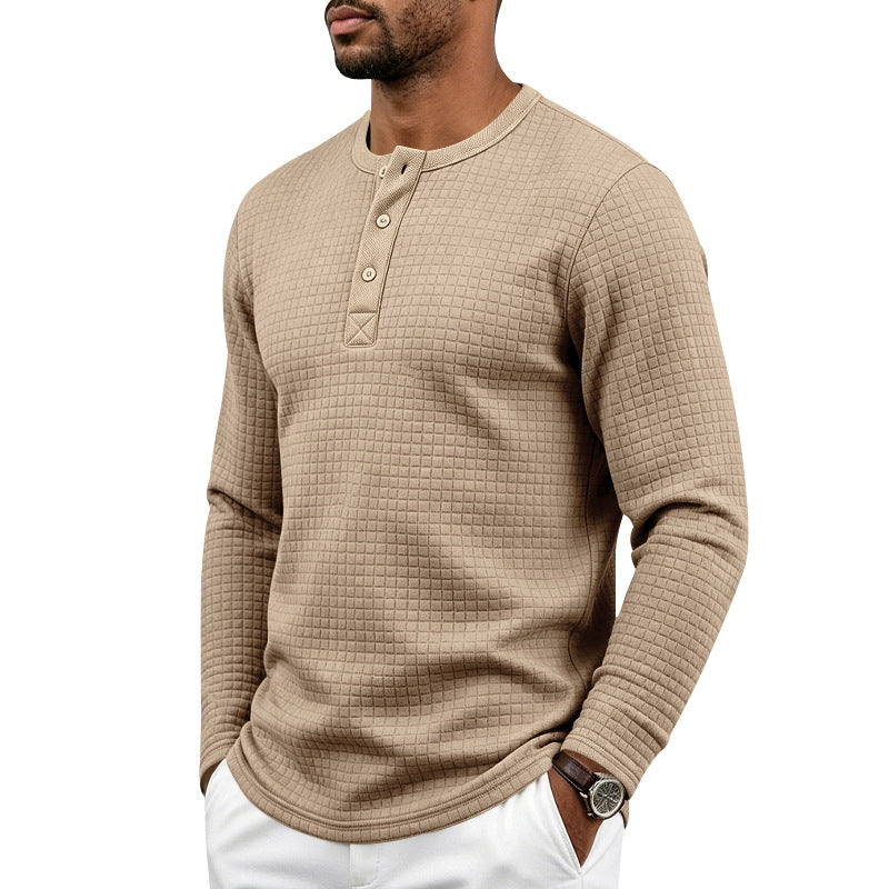 Herren Retro-Jacquard-Plaid-Weitshirt