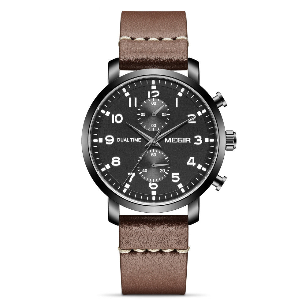 Herren Quarz-Sportuhr mit Edelstahlarmband – Bild 2 | LuxeStyle