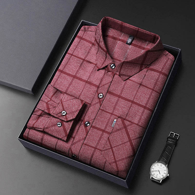 Kaschmirplaid Langarmhemd für Herren – Bild 5 | LuxeStyle