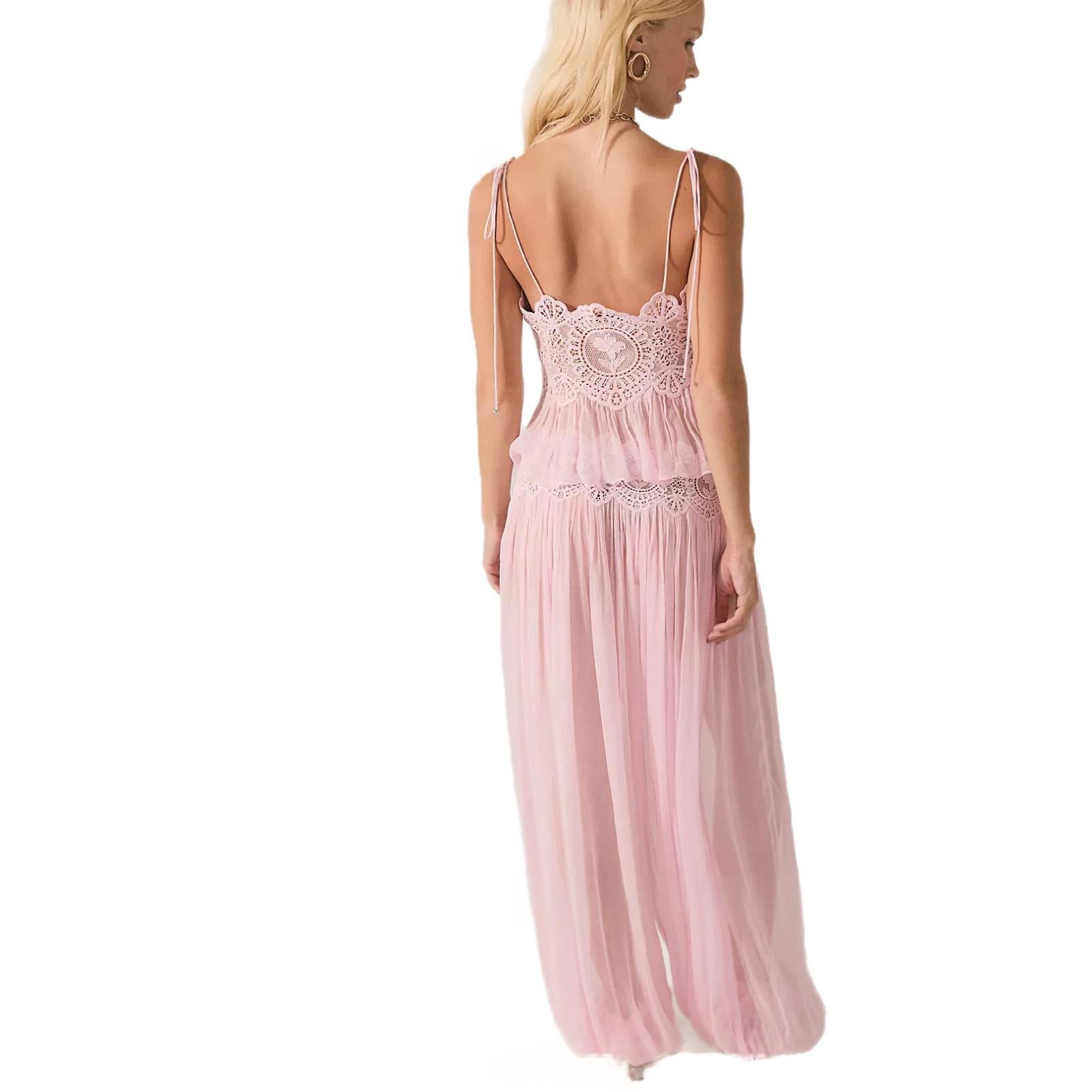Chiffon-Set mit Spitze
