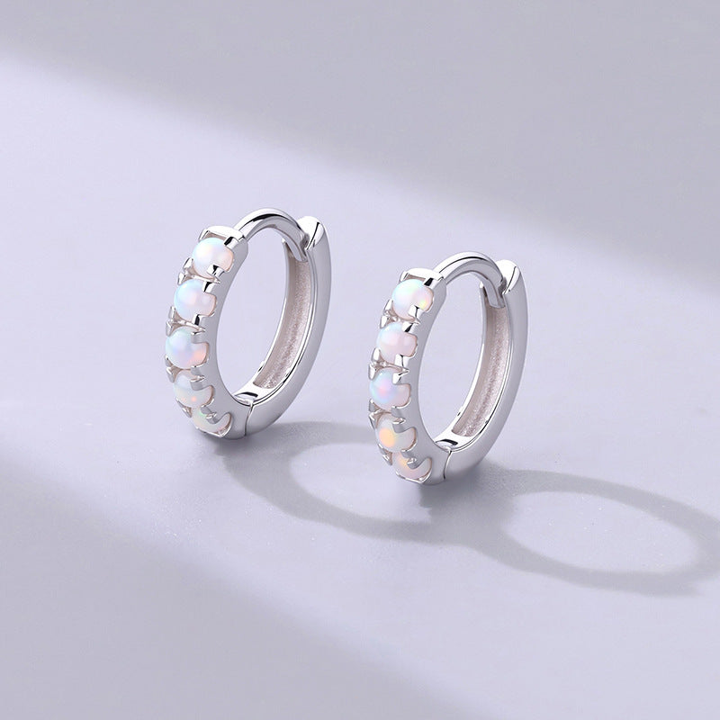 Opal-Ohrclip aus 925er Sterling Silber