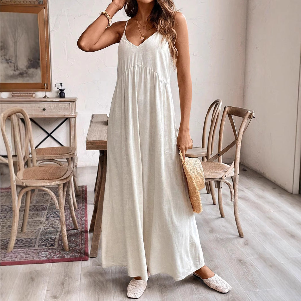 Ohne Träger Bequem A-Linie Langarm Kleid