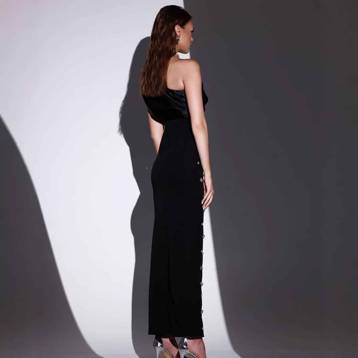 Off-Shoulder Perlen Bandage-Kleid – Bild 4 | LuxeStyle
