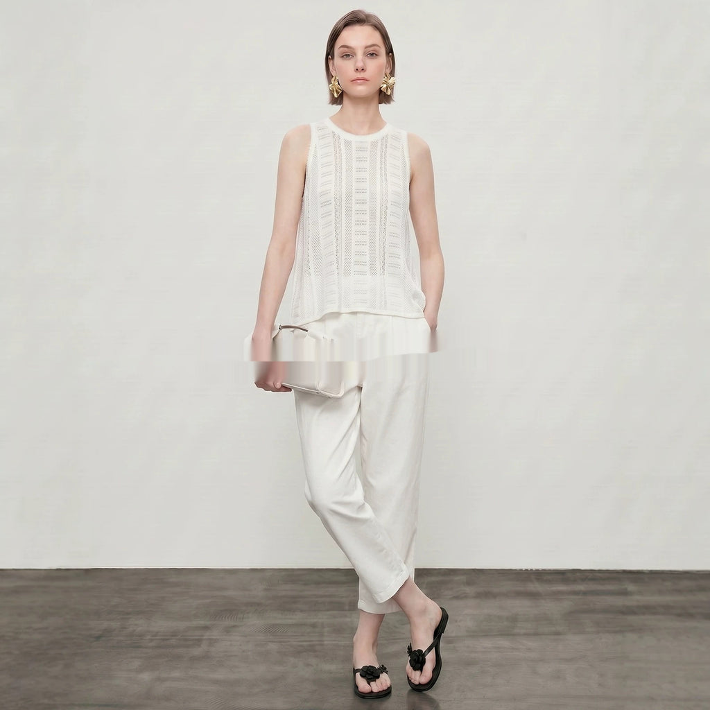 Weisse Jeans mit weitem, geradem Bein – Ansicht 3