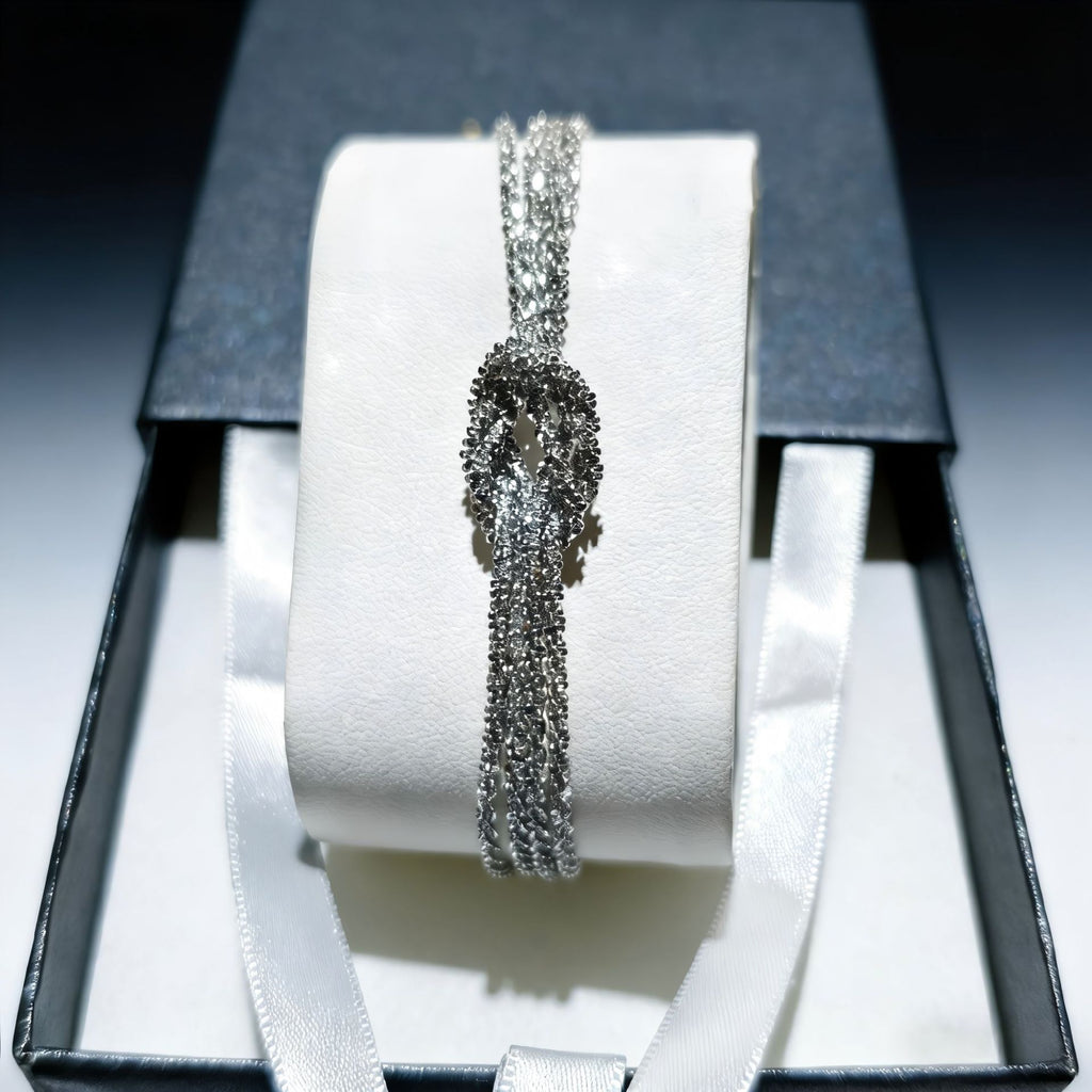 Kupferarmband, mehrlagig, handgeknüpft