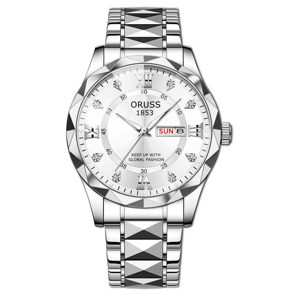 Herren-Quarz-Armbanduhr