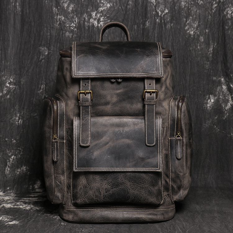 Leder-Laptop-Rucksack für Herren