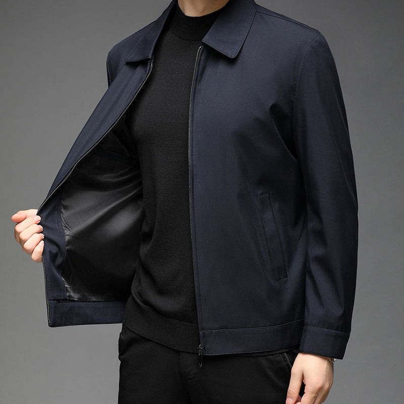 Schwarzes, blauer Business-Casual-Hemd für Männer – Bild 4 | LuxeStyle
