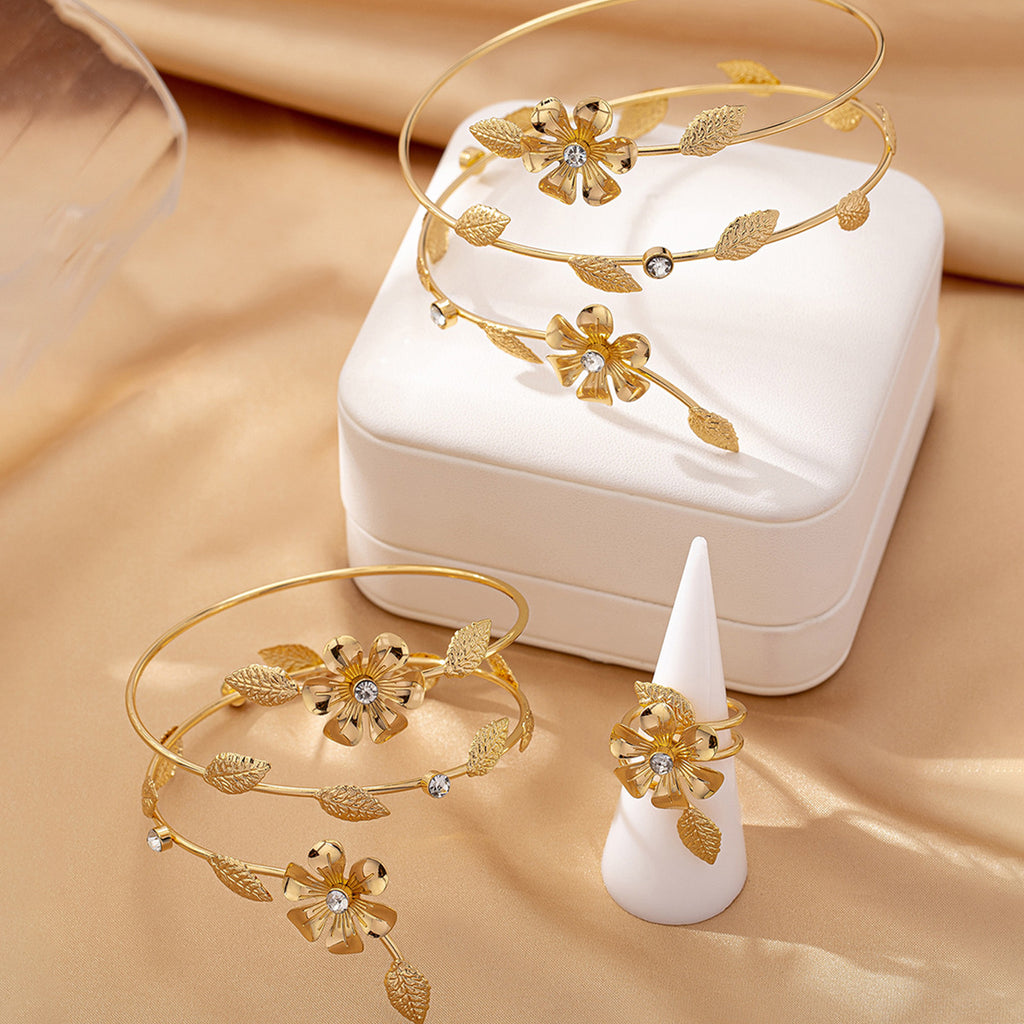 Blumen Armreif-Set – Bild 6 | LuxeStyle