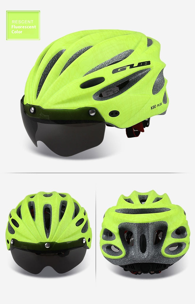 Mountainbike-Helm mit integrierter Brille