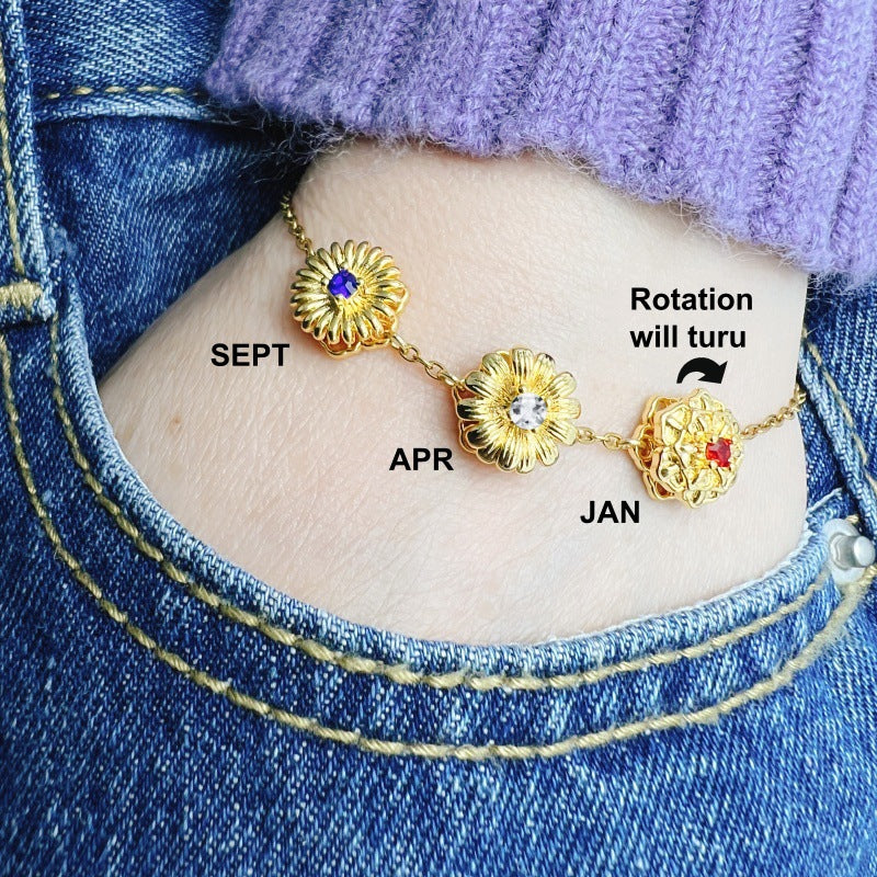 Personalisierbares Armband mit Geburtsblume – Bild 6 | LuxeStyle