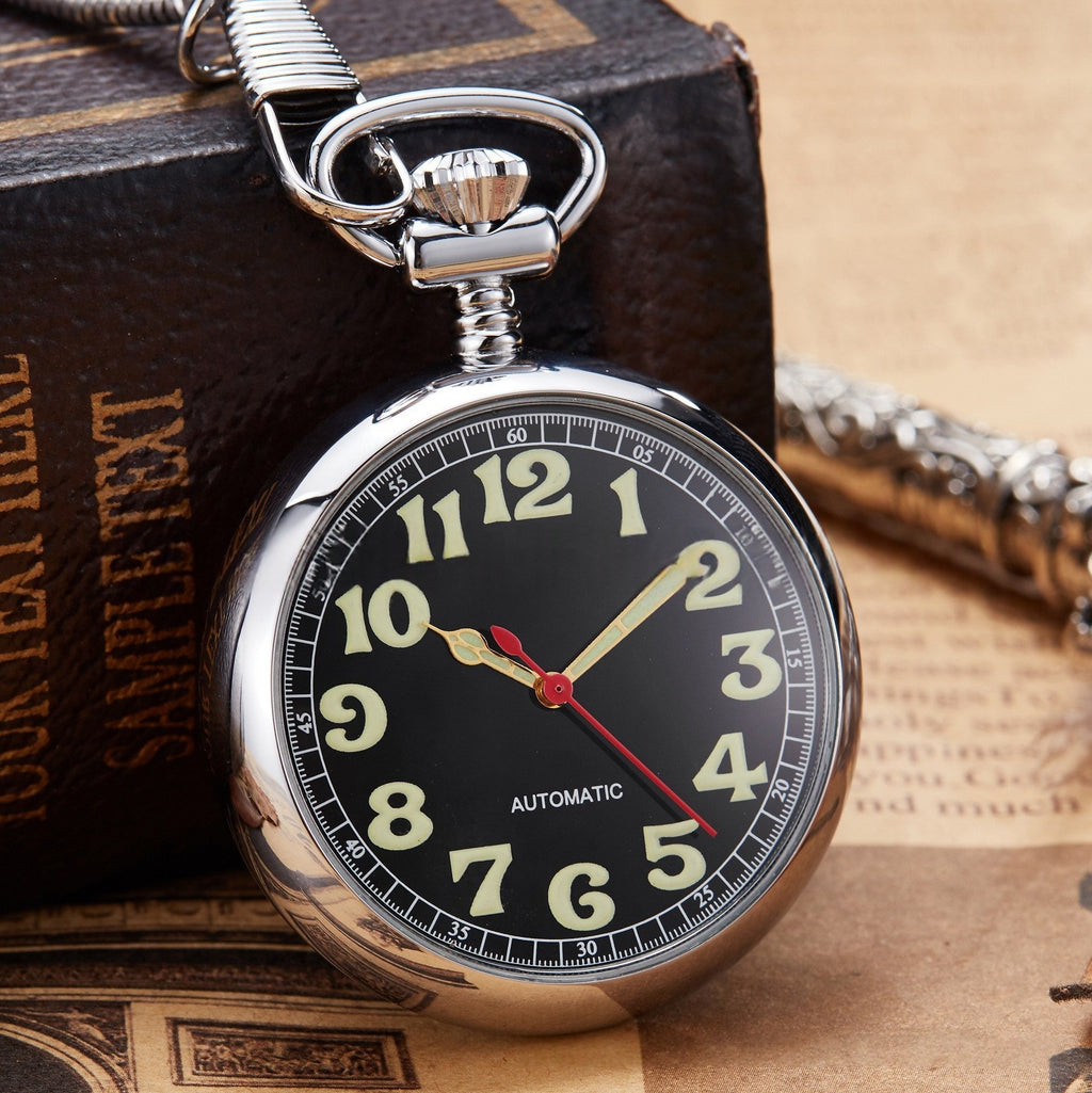 Antike Taschenuhr mit Quarz-Uhrwerk