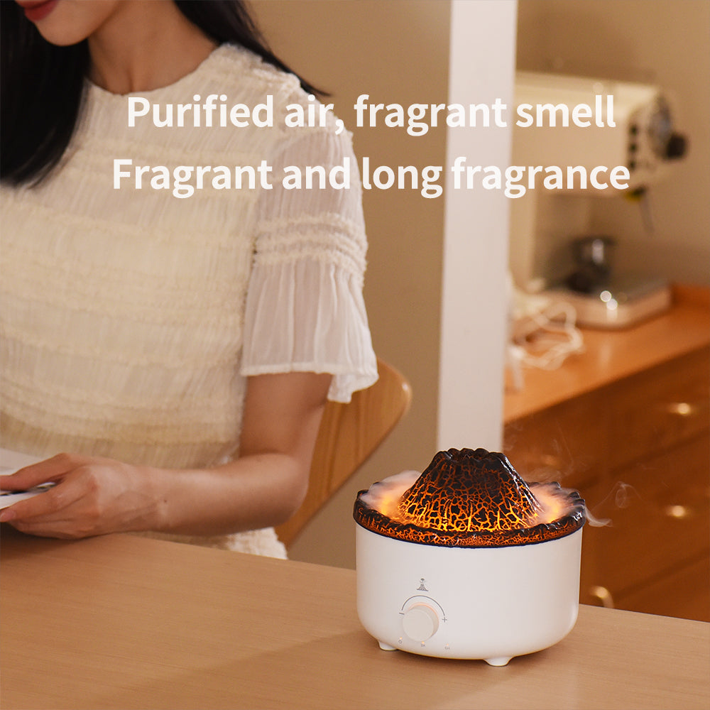 Flammen-Vulkan-Luftbefeuchter mit Aroma-Diffusor