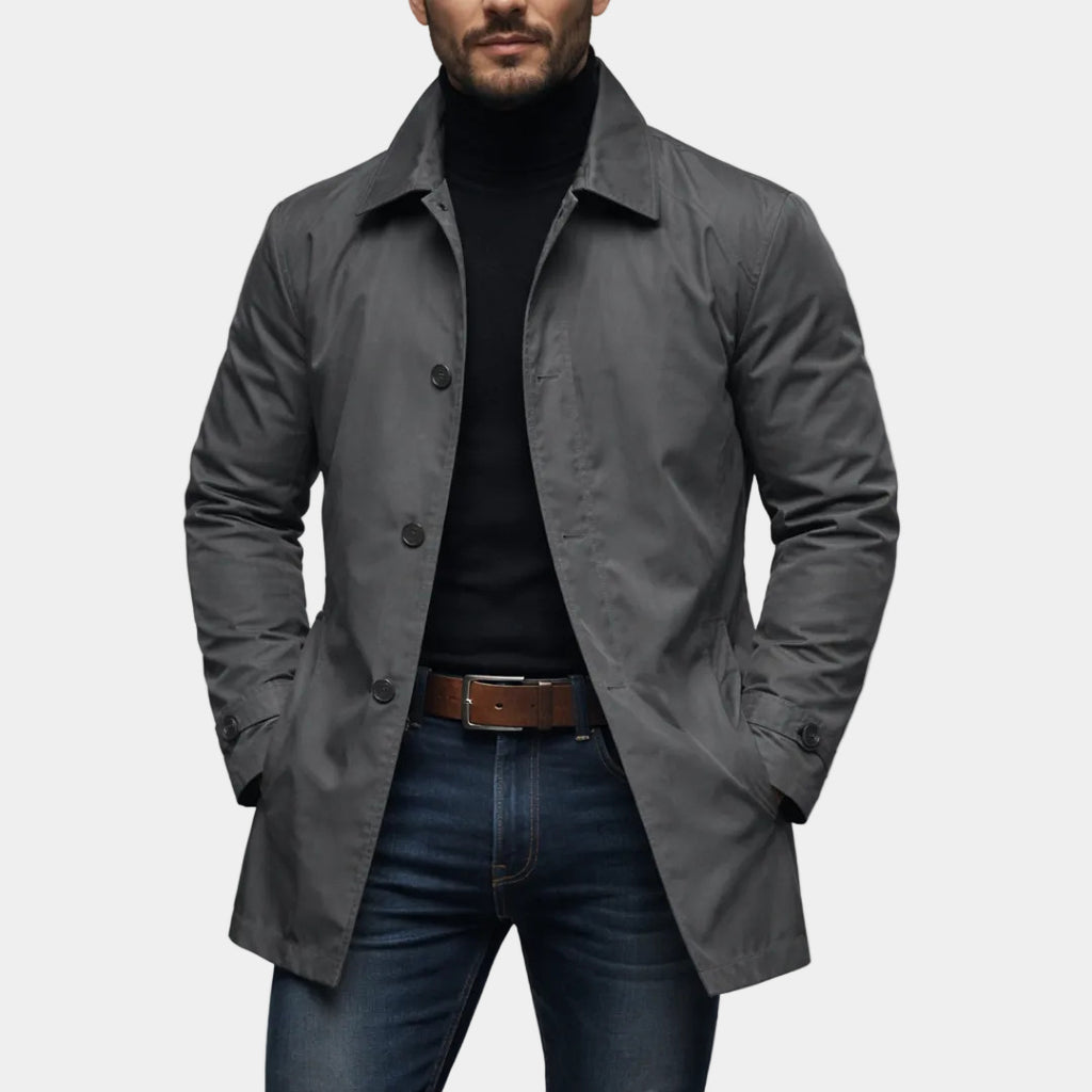 Herren Übergangs-Trenchcoat im Retro-Stil – Ansicht 5