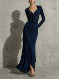 V-Ausschnitt Maxi-Kleid – Bild 1 | LuxeStyle