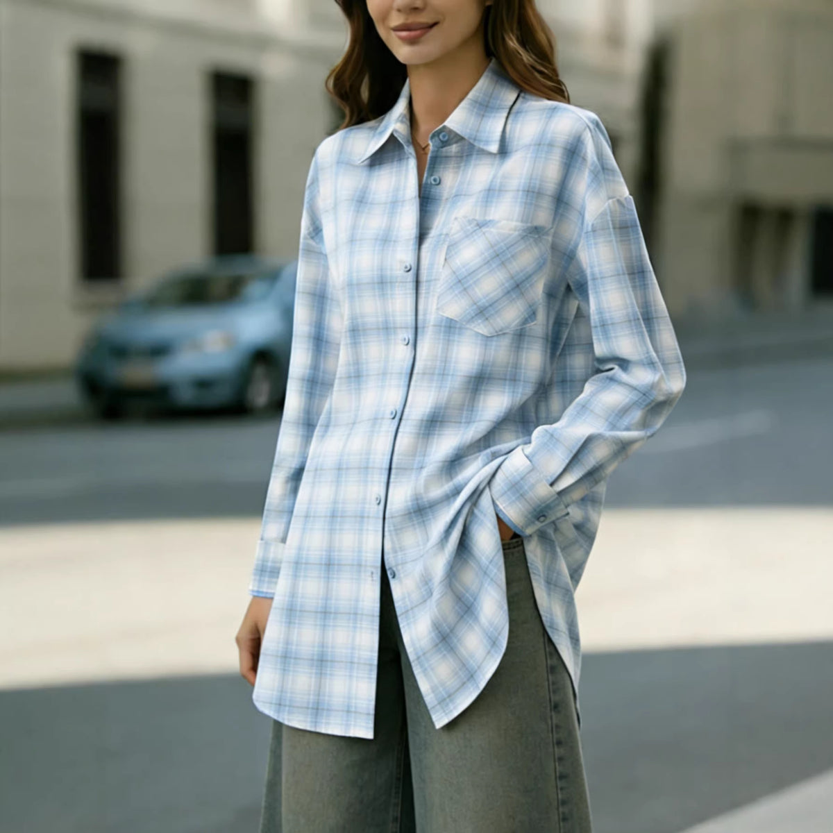 Lässiges Karohemd für Damen | LuxeStyle