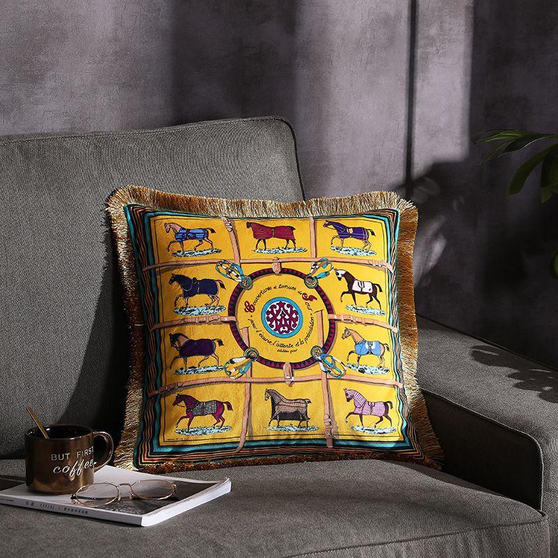 Fransen-Kissen mit doppelseitigem Print – Bild 9 | LuxeStyle