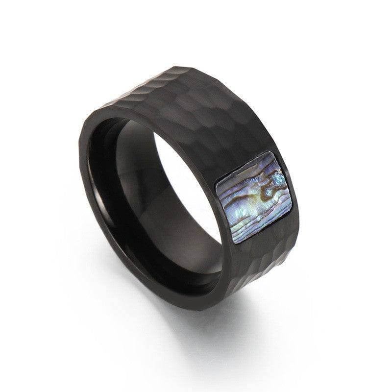 Herren Titan-Ring Stahl Vintage