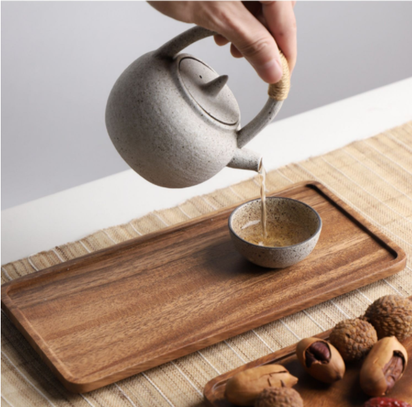 Rechteckiges Teetablett aus Massivholz – Bild 5 | LuxeStyle