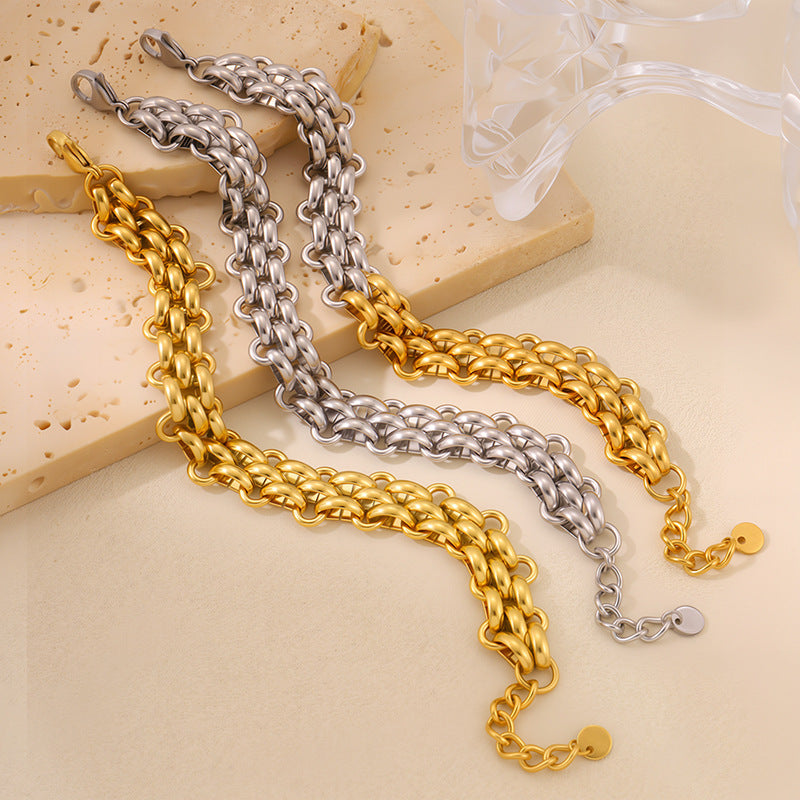 Edelstahl Armband mit Kreisen – Bild 7 | LuxeStyle