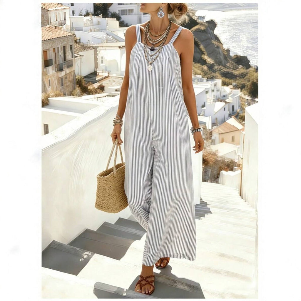 Gestreiftes ärmelloses Damenkleid – Bild 4 | LuxeStyle