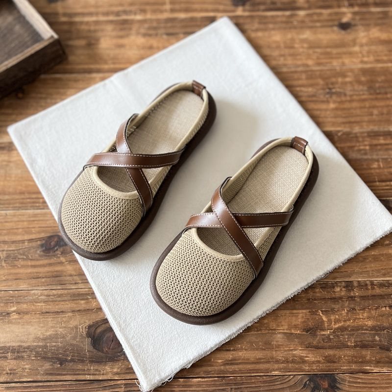 Damen-Sandalen mit Riemchen und Lochmuster