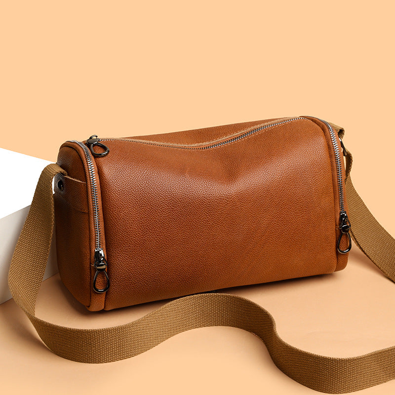Grosses Leder-Crossbody-Bag