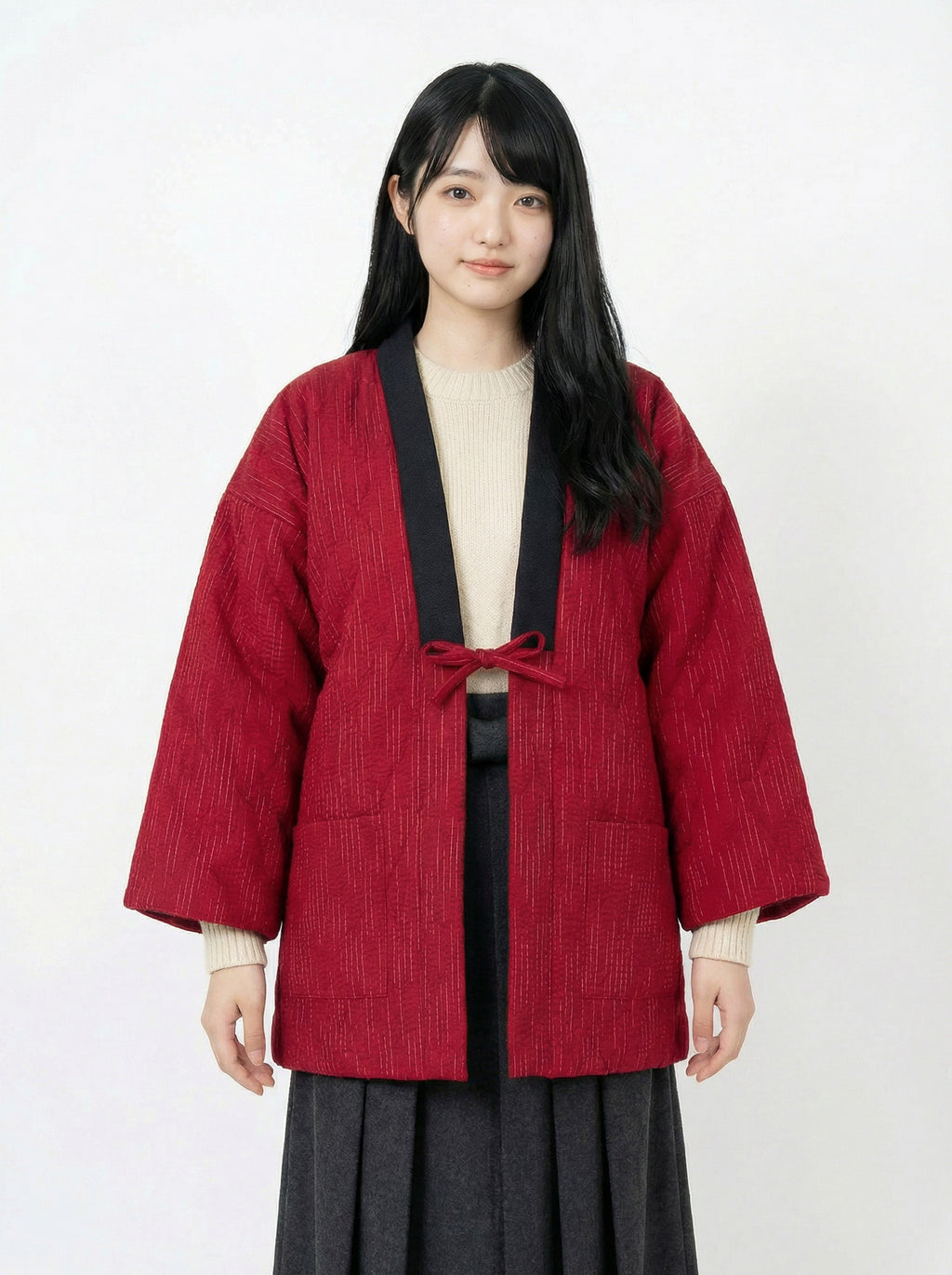 Warme Damen-Steppjacke im japanischen Stil
