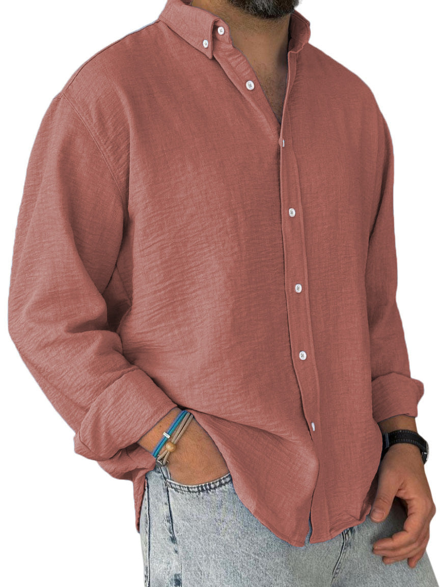 Herren Langarm Button-Down Hemd