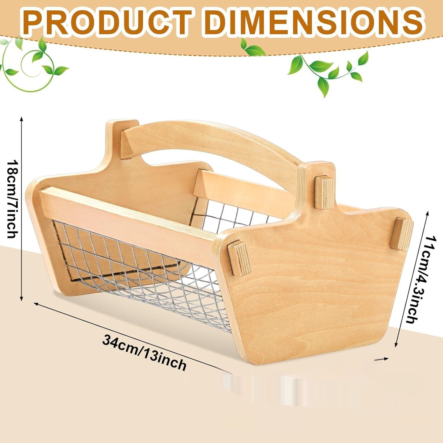 Holzkorb für Früchte und Gemüse