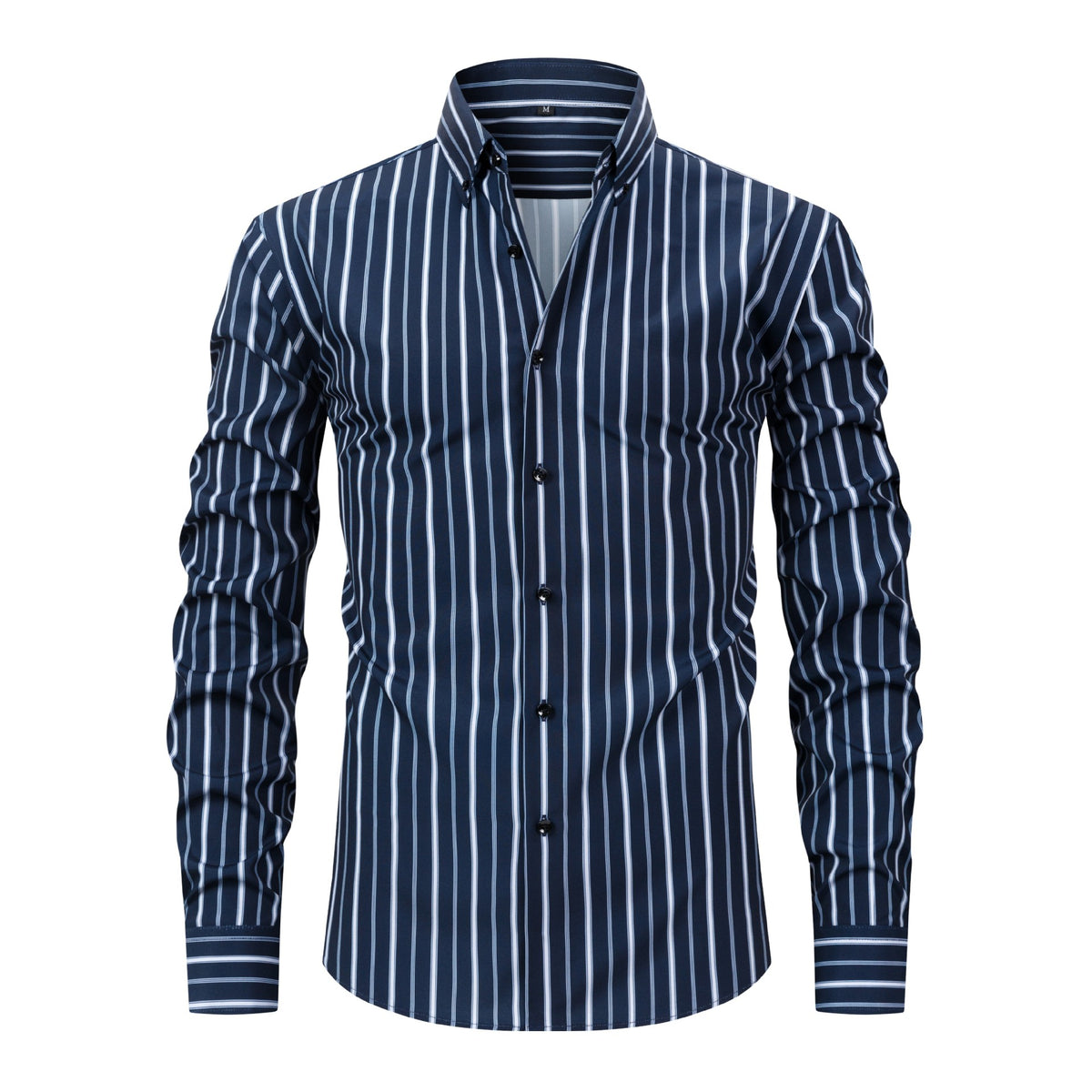 Herren Hemd gestreift mit Revers und langen Ärmeln – Bild 15 | LuxeStyle