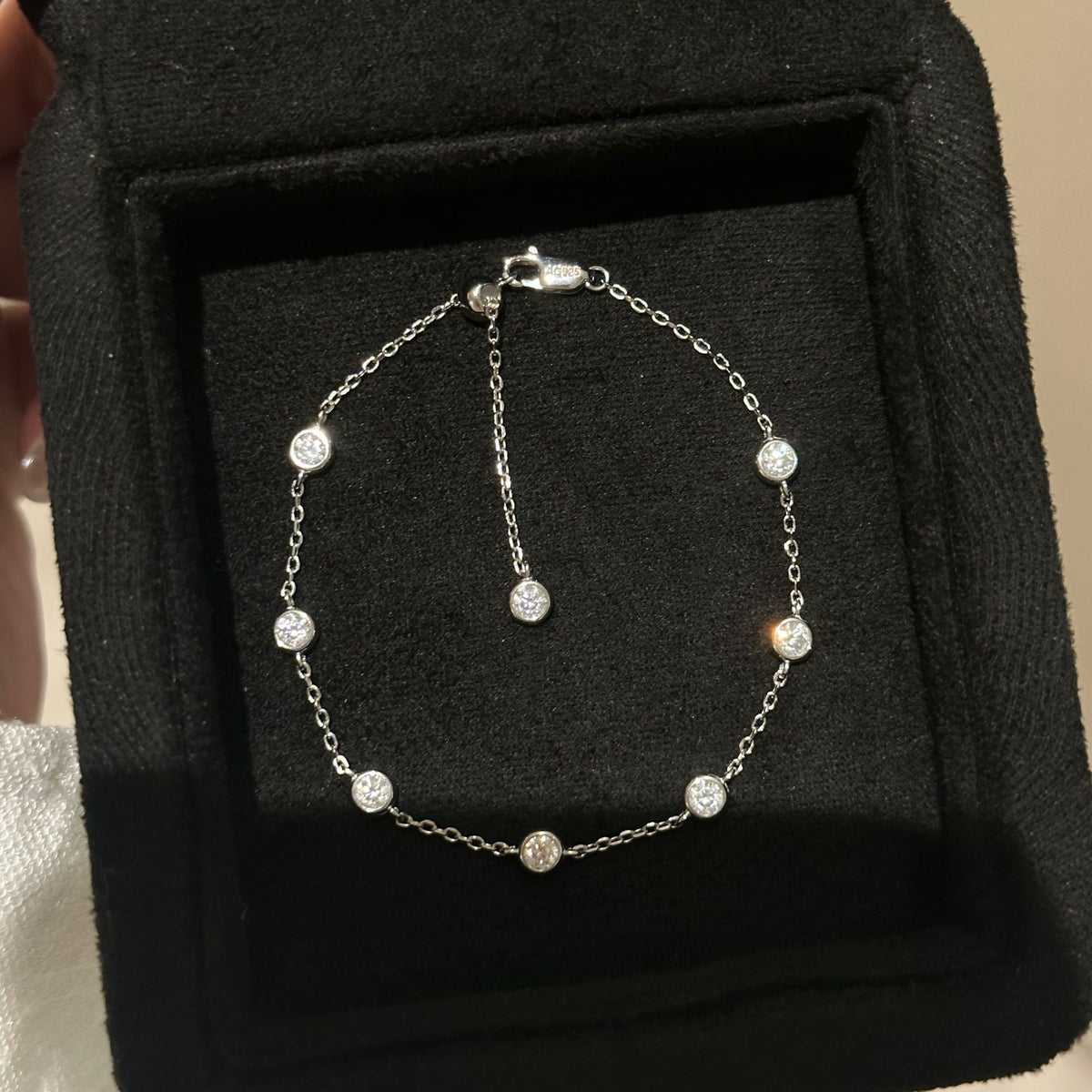 S925 Silberarmband mit Blasen-Design – Bild 3 | LuxeStyle