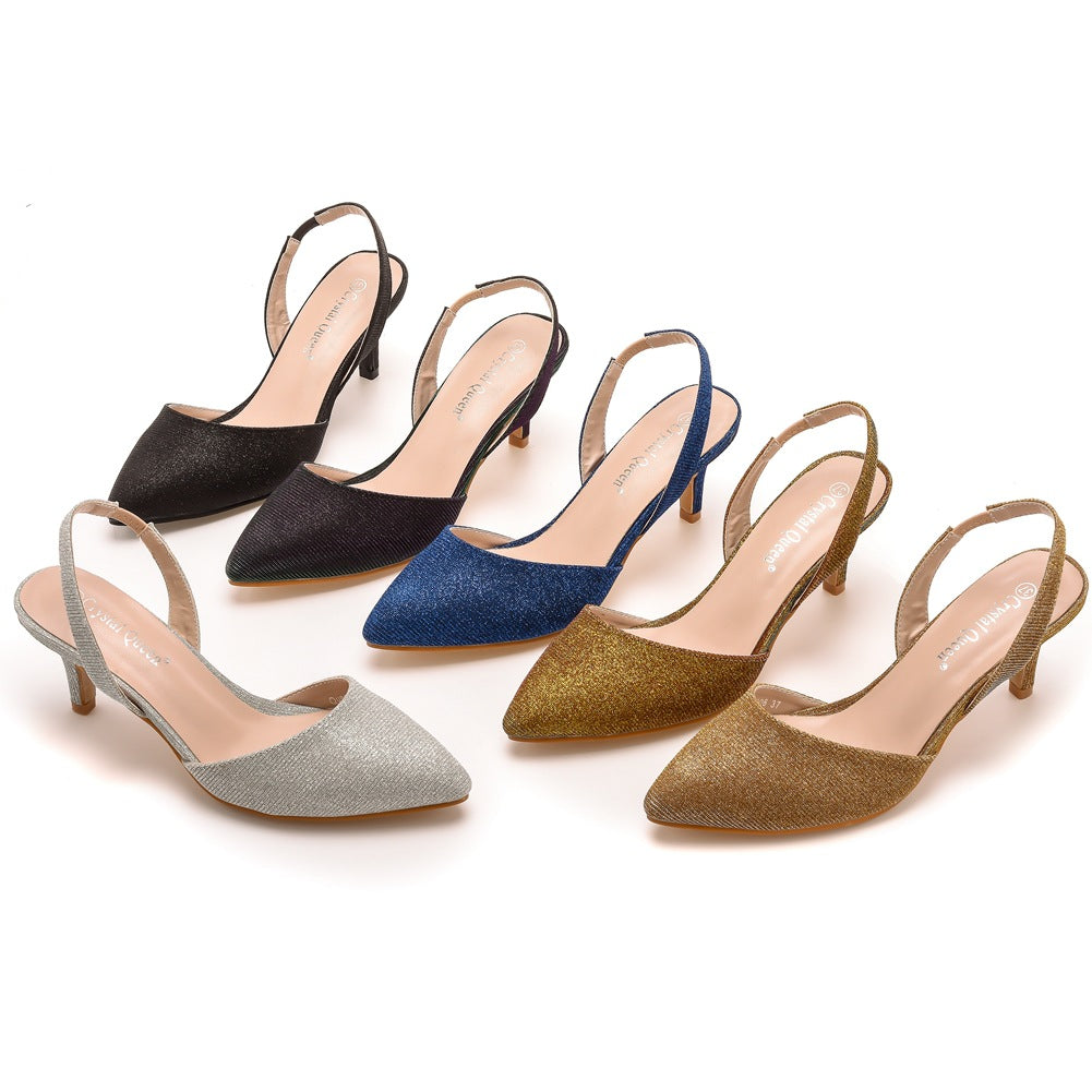 Farbwechselnde Slingback-Sandalen mit spitzer Zehe – Bild 2 | LuxeStyle