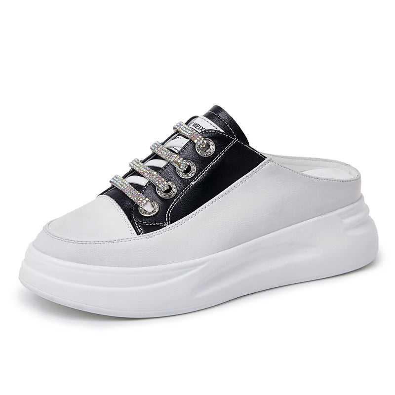 Damen Plateau Pantoletten aus Leder – Bild 9 | LuxeStyle