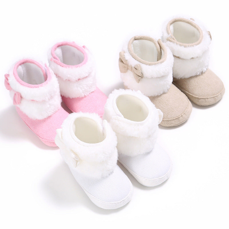 Baby Mädchen Plüsch-Lauflernschuh – Bild 17 | LuxeStyle