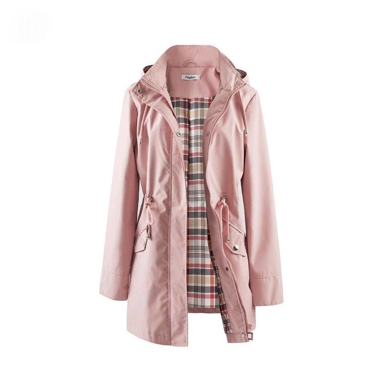 Checkierter Trenchcoat mit wasserabweisender Fütterung – Bild 4 | LuxeStyle