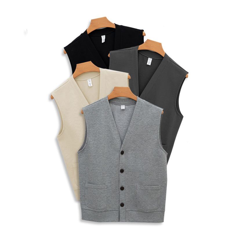 Herren Strick-Cardigan Weste