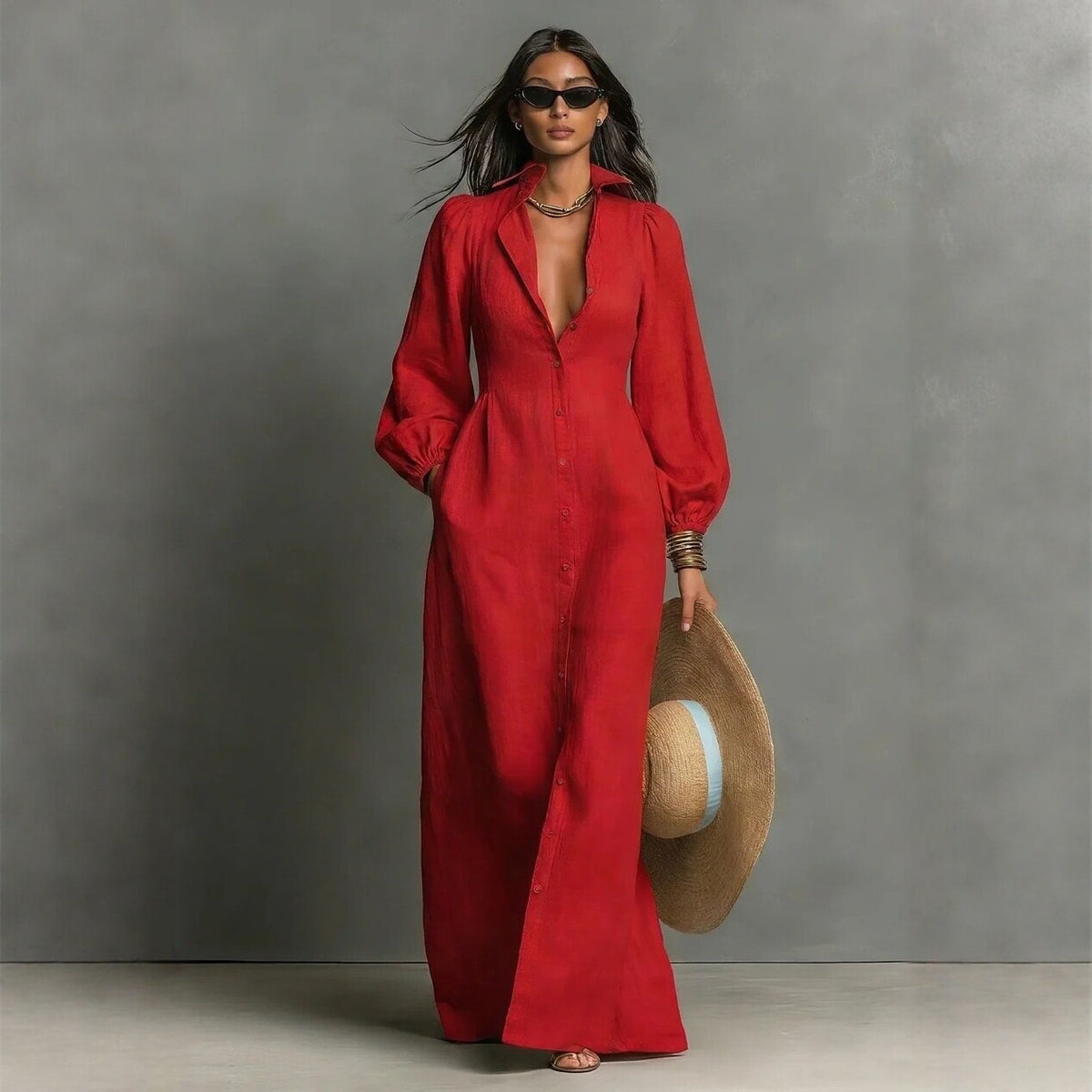Long Shirt Dress Damen – Elegant & Vielseitig | LuxeStyle
