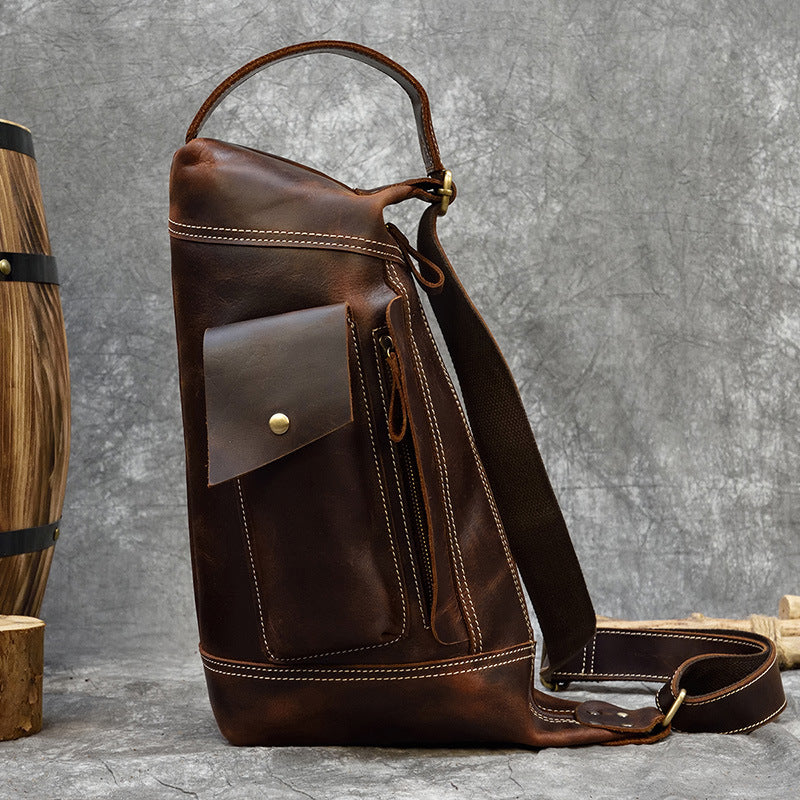Handliche Leder-Umhängetasche für Herren – Bild 7 | LuxeStyle
