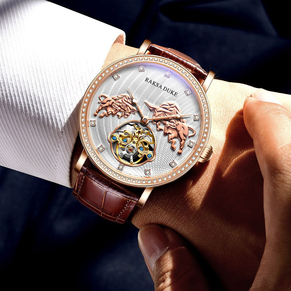 Diamantverzierte Gedenk-Armbanduhr