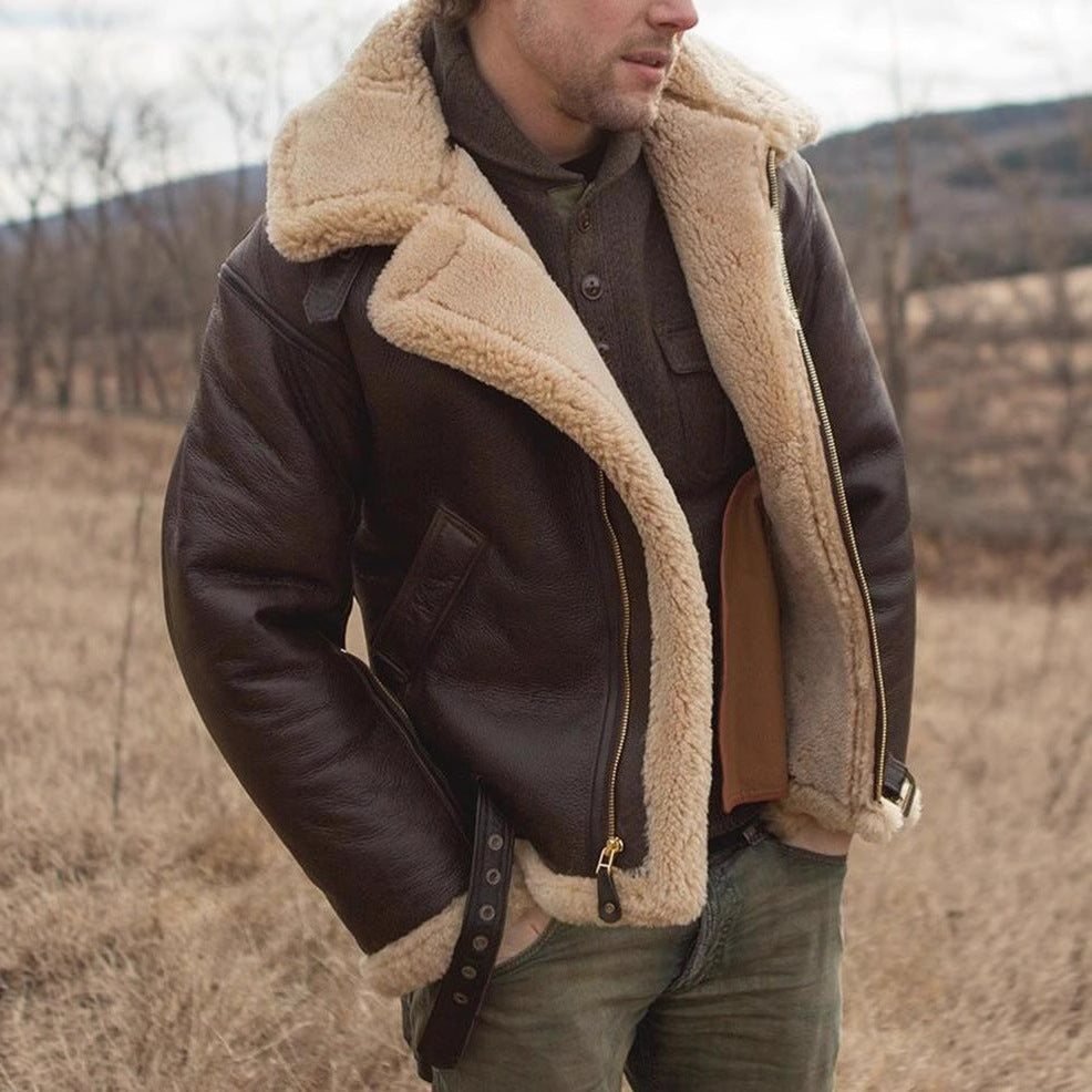 Herren Kunstfelljacke, British Style